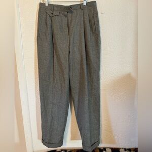 Ralph Lauren Vintage High Rise Wool Trouser Pants